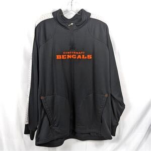 CINCINNATI BENGALS XL 1/4 Zip Pullover Reebok Sideline NFL